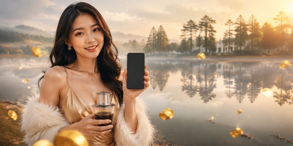 Người chơi tại Đà Lạt xem thông tin 3900 bên ly cà phê