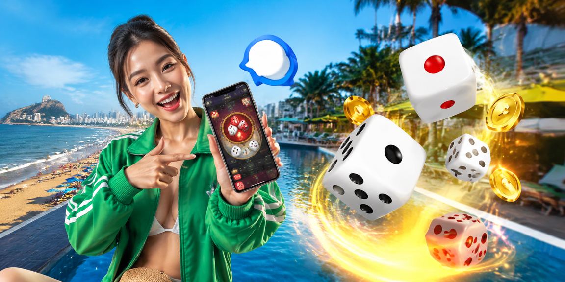 Người chơi thử vận may Tài Xỉu tại bãi biển Vũng Tàu vào buổi chiều